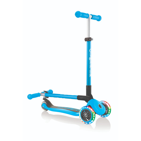 Globber Primo Foldable Lights 3 Wheel Scooter.