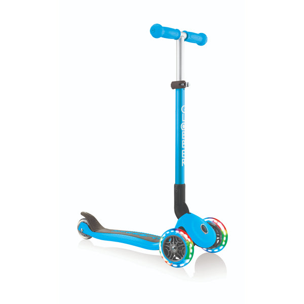 Globber Primo Foldable Lights 3 Wheel Scooter.
