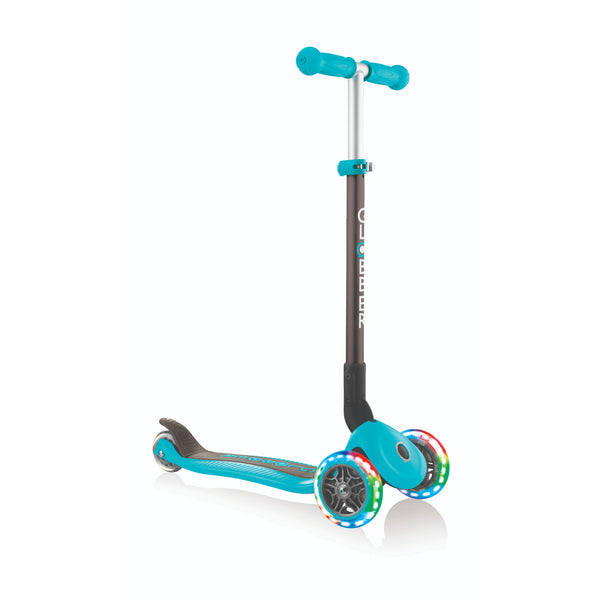 Globber Primo Foldable Lights 3 Wheel Scooter.