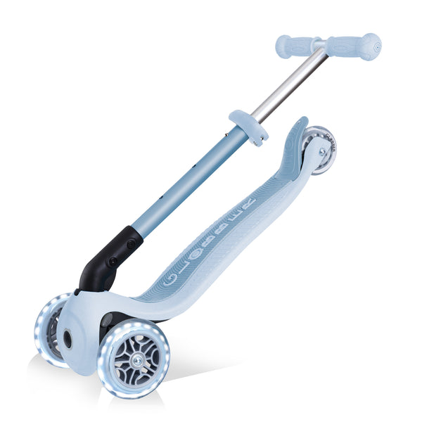 Globber Junior Ecologic Foldable Lights 3 Wheel Scooter.