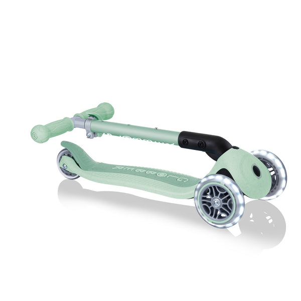 Globber Junior Ecologic Foldable Lights 3 Wheel Scooter.