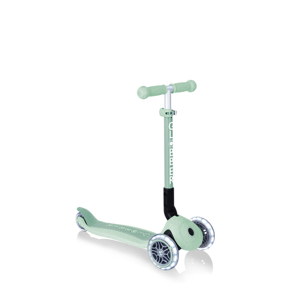 Globber Junior Ecologic Foldable Lights 3 Wheel Scooter.