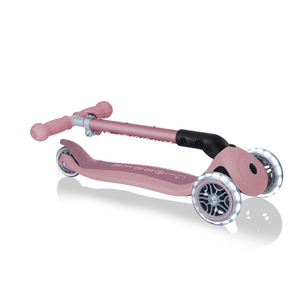 Globber Junior Ecologic Foldable Lights 3 Wheel Scooter.