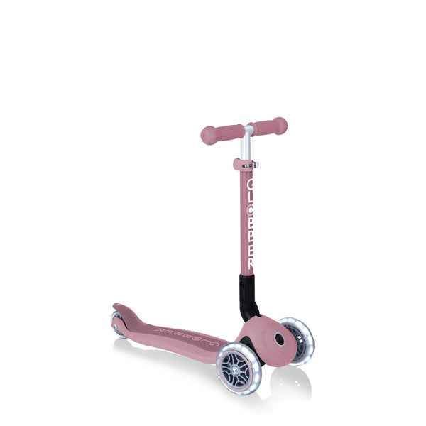 Globber Junior Ecologic Foldable Lights 3 Wheel Scooter.