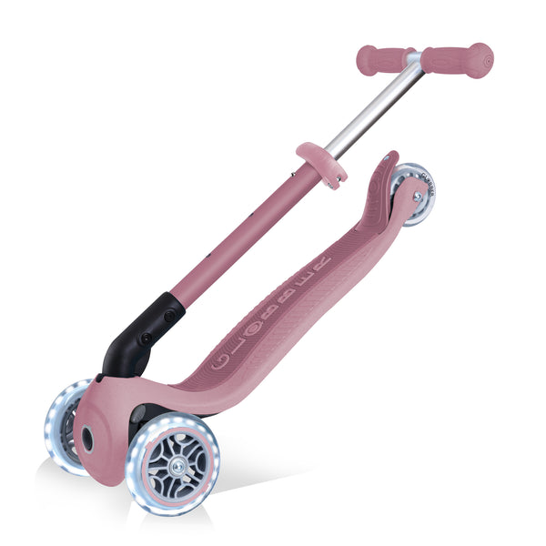 Globber Junior Ecologic Foldable Lights 3 Wheel Scooter.