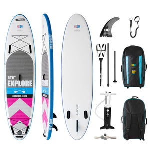 10'6" Explore - Inflatable Stand Up Paddle Board Package.