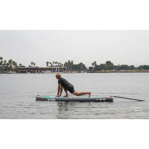 11' Mandala Series - Inflatable Yoga Stand Up Paddle Board lady on board