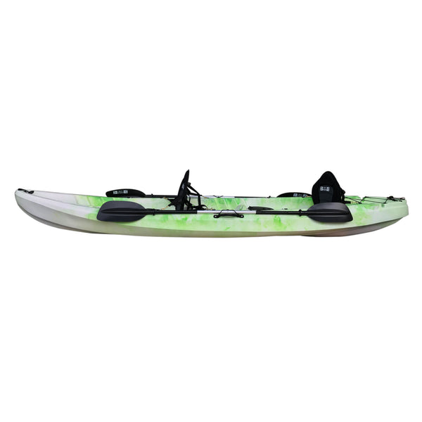 Bay Sports Nereus White Green Tandem 2 Person Kayak Side View
