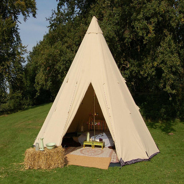 Luxury Canvas Tipi Tent.