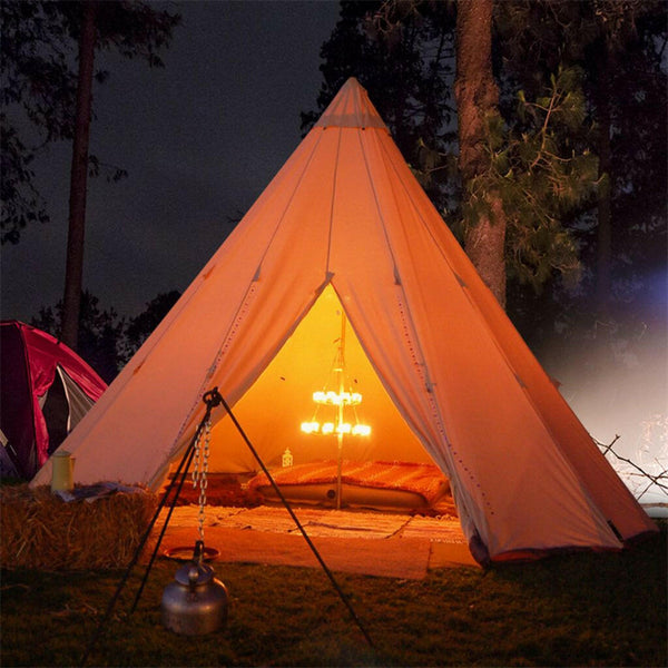 Luxury Canvas Tipi Tent.