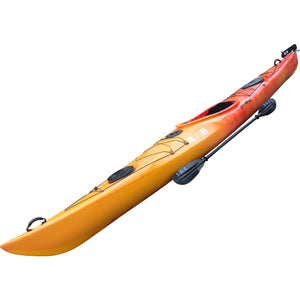 Expedition 3 5.25m Sit in Sea Kayak Yellow/Orange (front side angle)