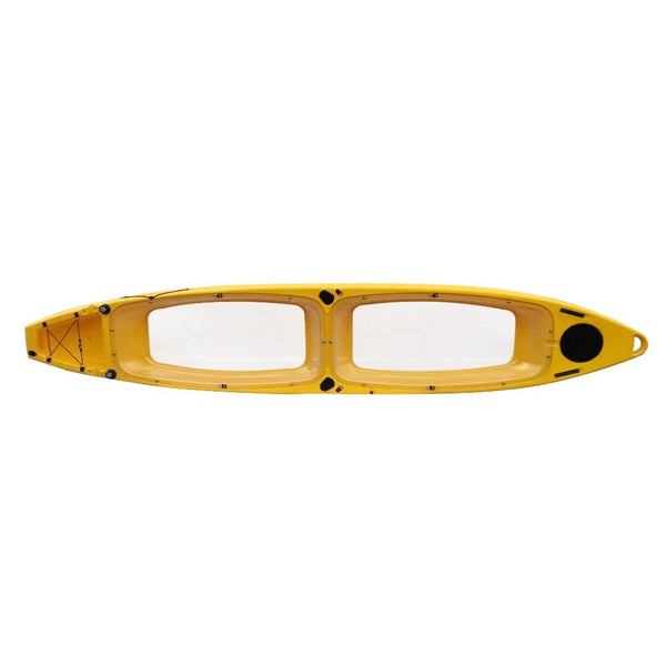 ClearView 3 Double Tandem Clear Bottom Kayak See Through Canoe Yellow Top View