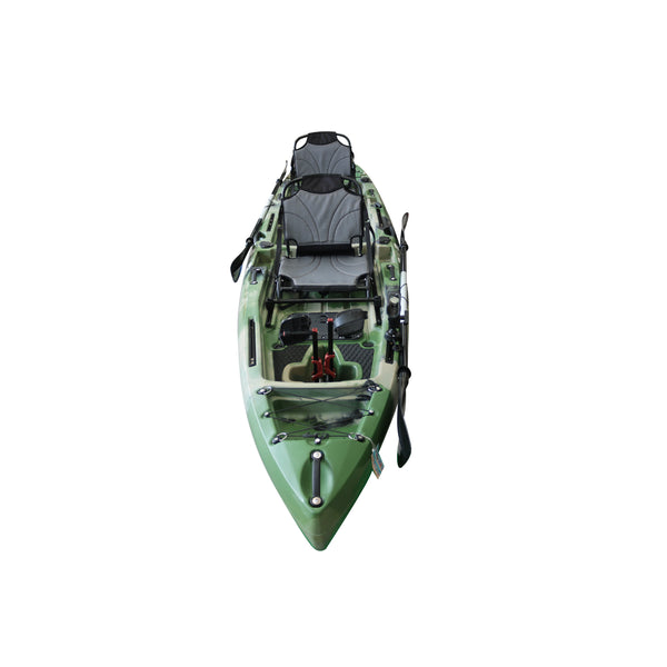 Pedal Pro Fish - 4.1m Tandem Flap-Powered Fishing Kayak jungle camo 3
