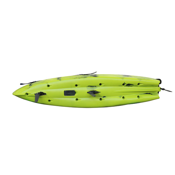 Pedal Pro Fish - 4.1m Tandem Flap-Powered Fishing Kayak apple green black camo 7