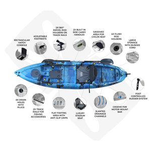 Perch Angler (Adult + Child) - 3.3m Fishing Kayak.