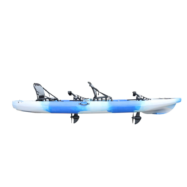 PedalProFish-4.3m Tandem Pedal Powered Fishing kayak Dark Blue/White