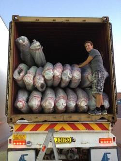 Unloading our next shipment of Winner Kayaks.