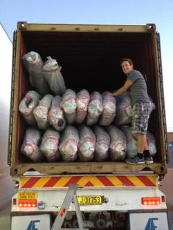 Unloading our next shipment of Winner Kayaks