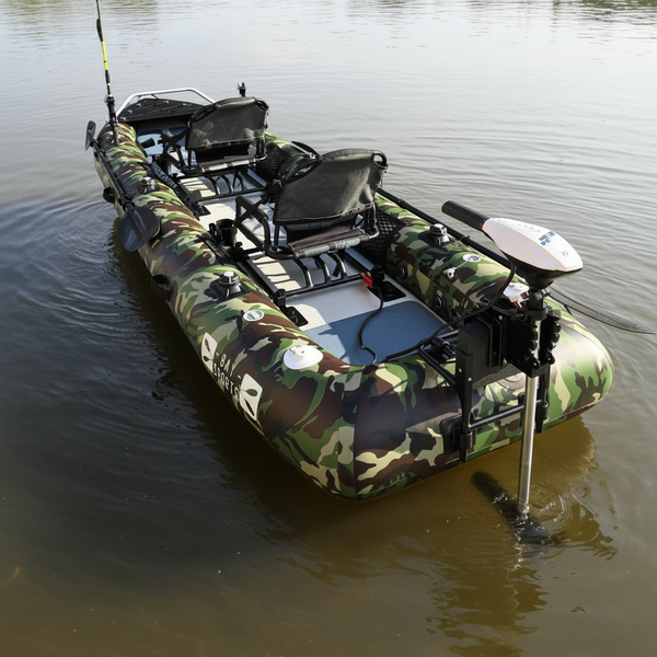 Air Glide Angler Pro 14 inflatable fishing kayak (rear view)