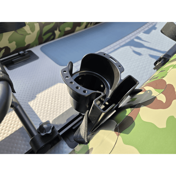 Air Glide Angler Pro 14 inflatable fishing kayak (drink holder close up)