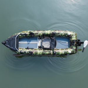 Air Glide Angler Pro 10 inflatable fishing kayak (top view)
