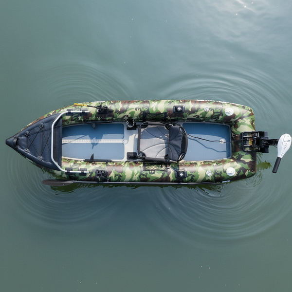 Air Glide Angler Pro 10 inflatable fishing kayak (top view)
