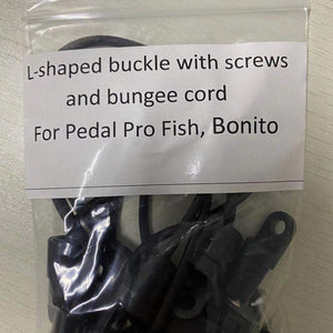 Replacement L-Shaped Buckle with Bungee Cord and Screws.