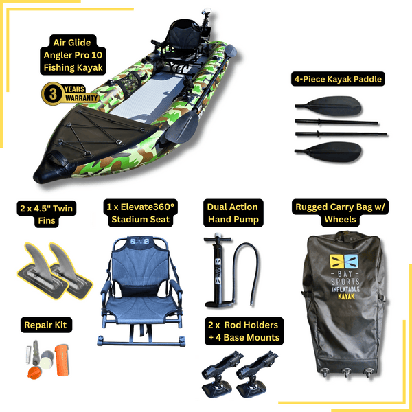 Air Glide Angler Pro 10 - Package Included Accessories
