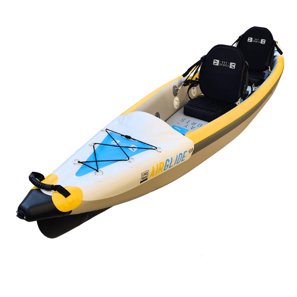 Air Glide 410 tandem seater configuration drop stitch inflatable kayak (side view)