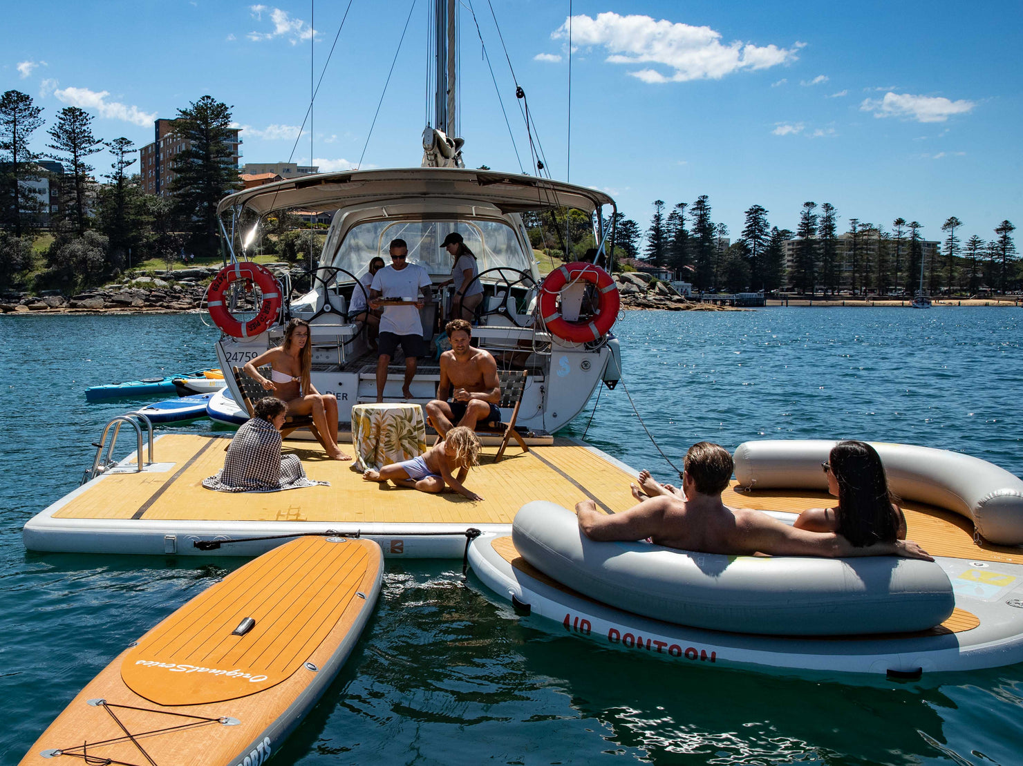 Bay Sports Inflatable Swimming Platform Air Pontoon