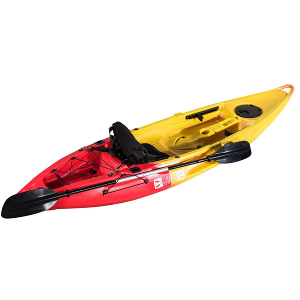 Nero 3m sit on top recreational kayak red yellow rear