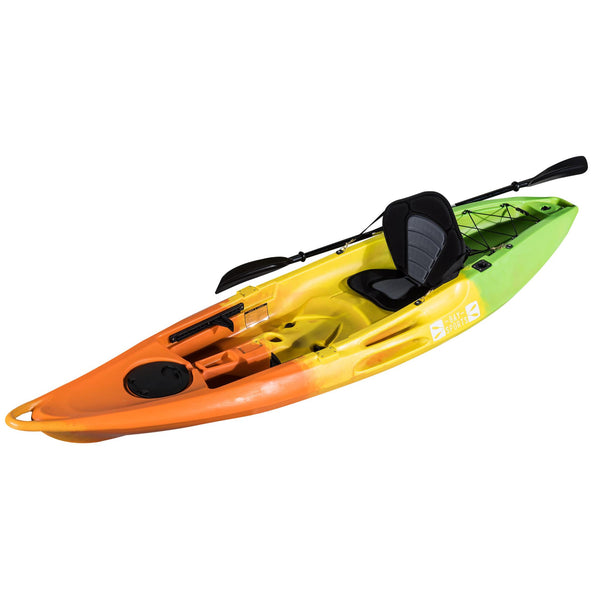 Nero 3m sit on top recreational kayak green yellow orange front