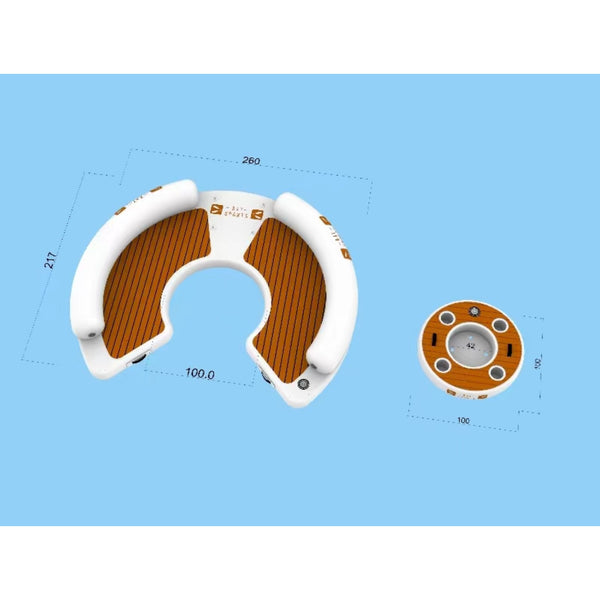 Air Lounge floating bar dimensions