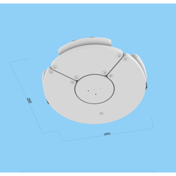 Underside view and dimensions of Air Lounge