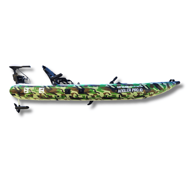 AirGlide Angler Pro 10 - inflatable fishing kayak (side view)