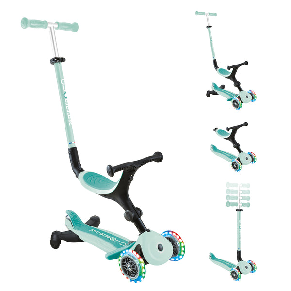 Globber Go Up Active Lights 360 Convertible Scooter