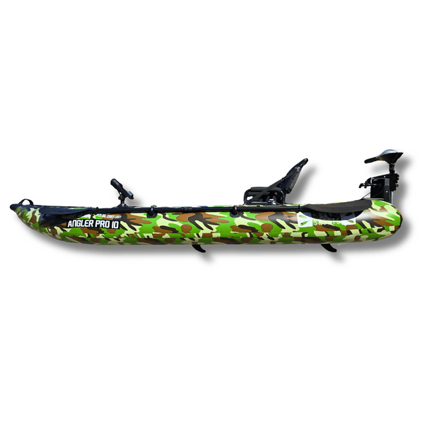 AirGlide Angler Pro 10 - inflatable fishing kayak (left side view)