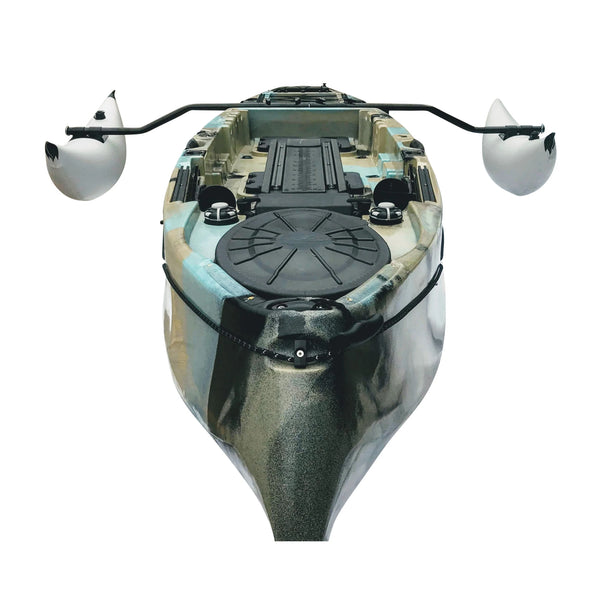 Outrigger Stabiliser Balance Kit fitted to a Fishing Kayak
