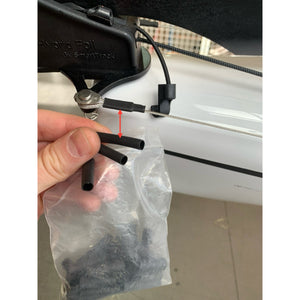 Heat Shrink Tubing For Kayak Rudder System.