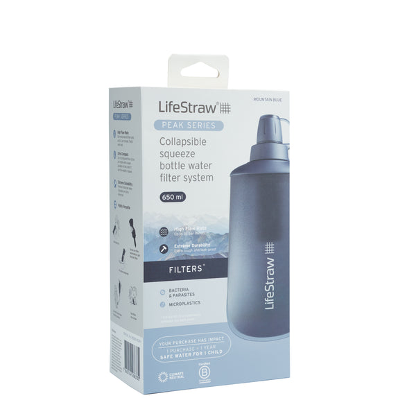 LifeStraw Peak Series Collapsible Squeeze Water Bottle With Filter