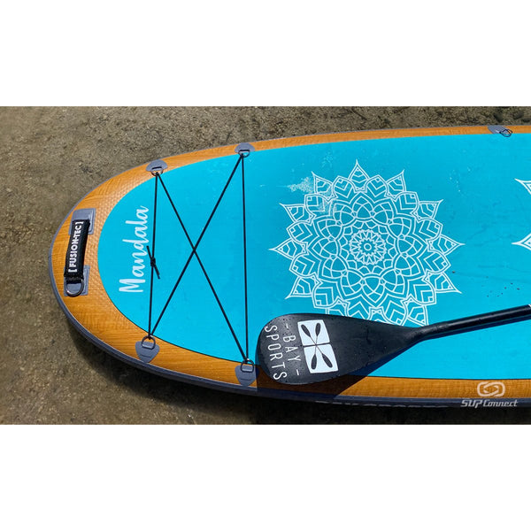 11' Mandala Series - Inflatable Yoga Stand Up Paddle Board lady on board