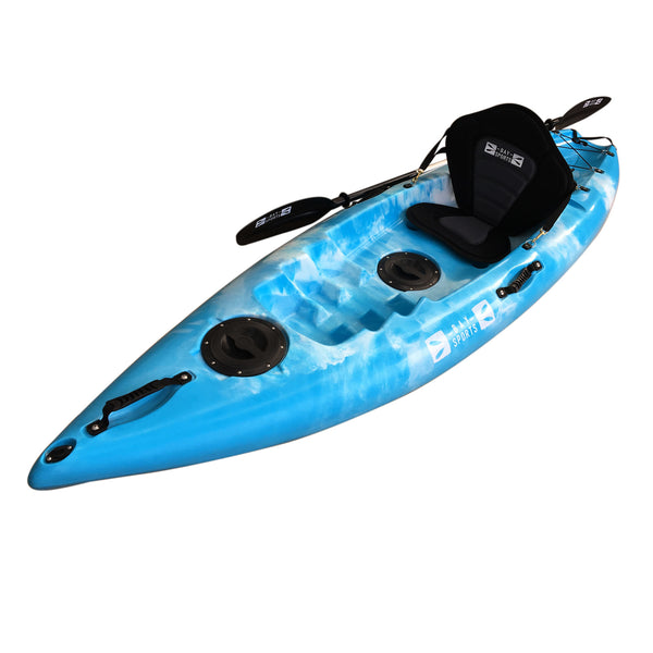 Bay Sports The Flounder 2.6m Sit on Top Small Recreational Kayak White Blue