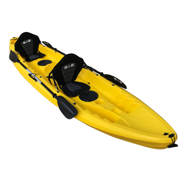 Bay Sports Nereus Yellow Tandem 2 Person Kayak side angle