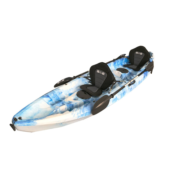 Nereus 2 - 3.7m Sit On Top Family 3-Person Kayak-Fishing Kayak-Bay Sports-White/Blue-Bay Sports
