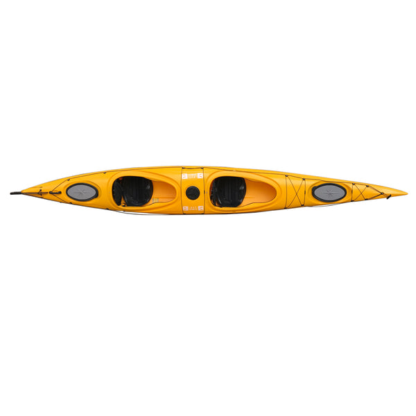 Bay Sports Hug Sit In 2-Person Double Touring Sea Kayak Yellow Top View
