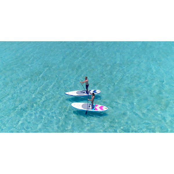 Couple Stand Up Paddle Boarding on Water Bay Sports