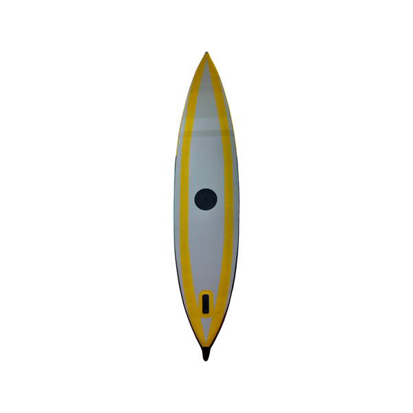 Air Glide Advance 426 tandem drop stitch inflatable kayak yellow/blue hull