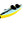 Air Glide Advance 426 tandem drop stitch inflatable kayak yellow/blue deck side view rear