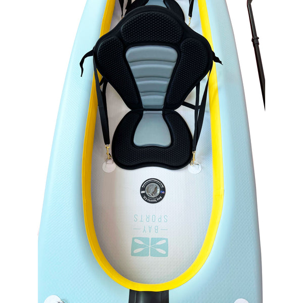 Air Glide Advance 426 tandem drop stitch inflatable kayak yellow/blue seat