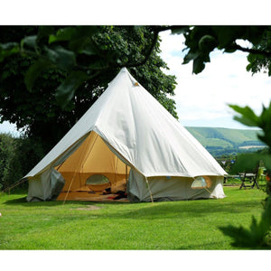 Bay Sports Bell Tent on the grass set up